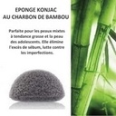 Eponge Konjac Charbon actif